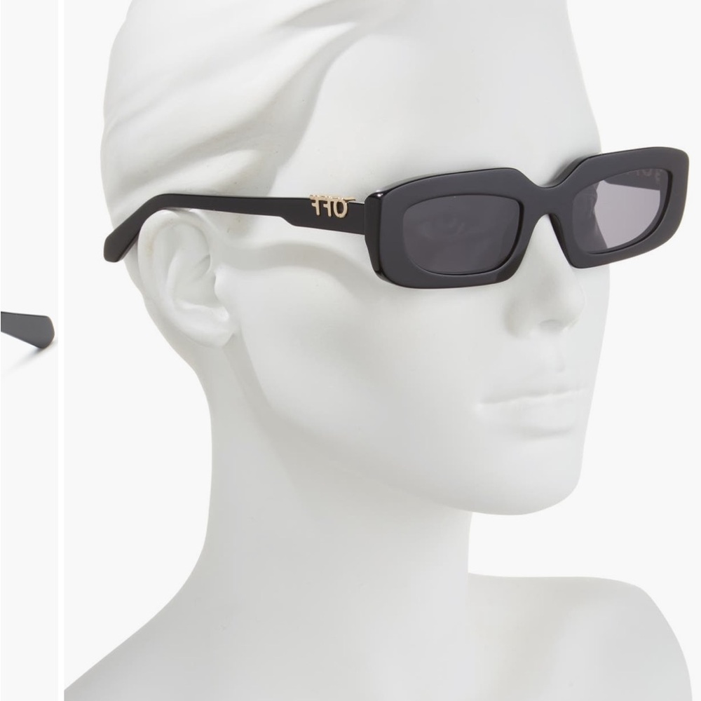 Off white rectangular sunglasses - Picture 2 of 6